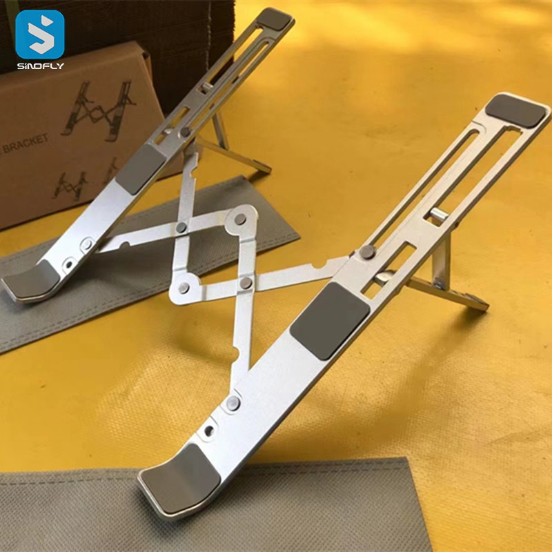 Foldable lifting telescopic aluminum alloy portable tablet notebook bracket